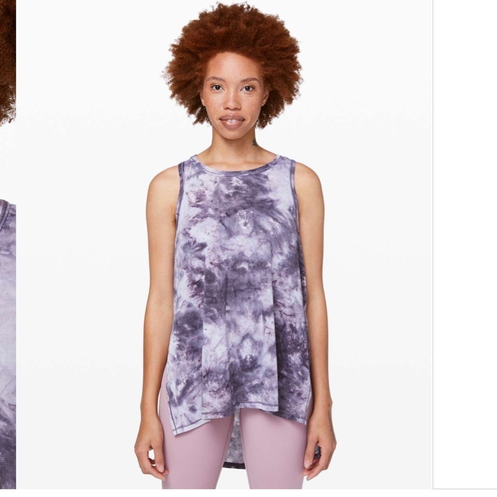 Lululemon Long for Length Tank
Diamond Dye Glacier Grey Moonwalk